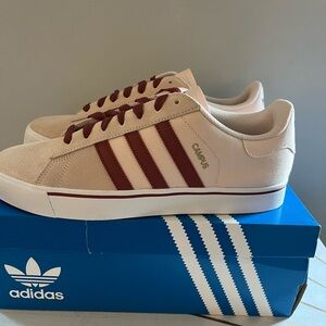 Adidas Light Pink and Red Athletic Shoes Classic Design